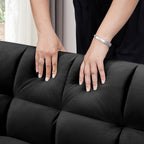 64,96 € Samt-Schlafsofa (3-in-1) mit verstellbarer Rückenlehne, Staufach und einer Tragkraft von 227 kg