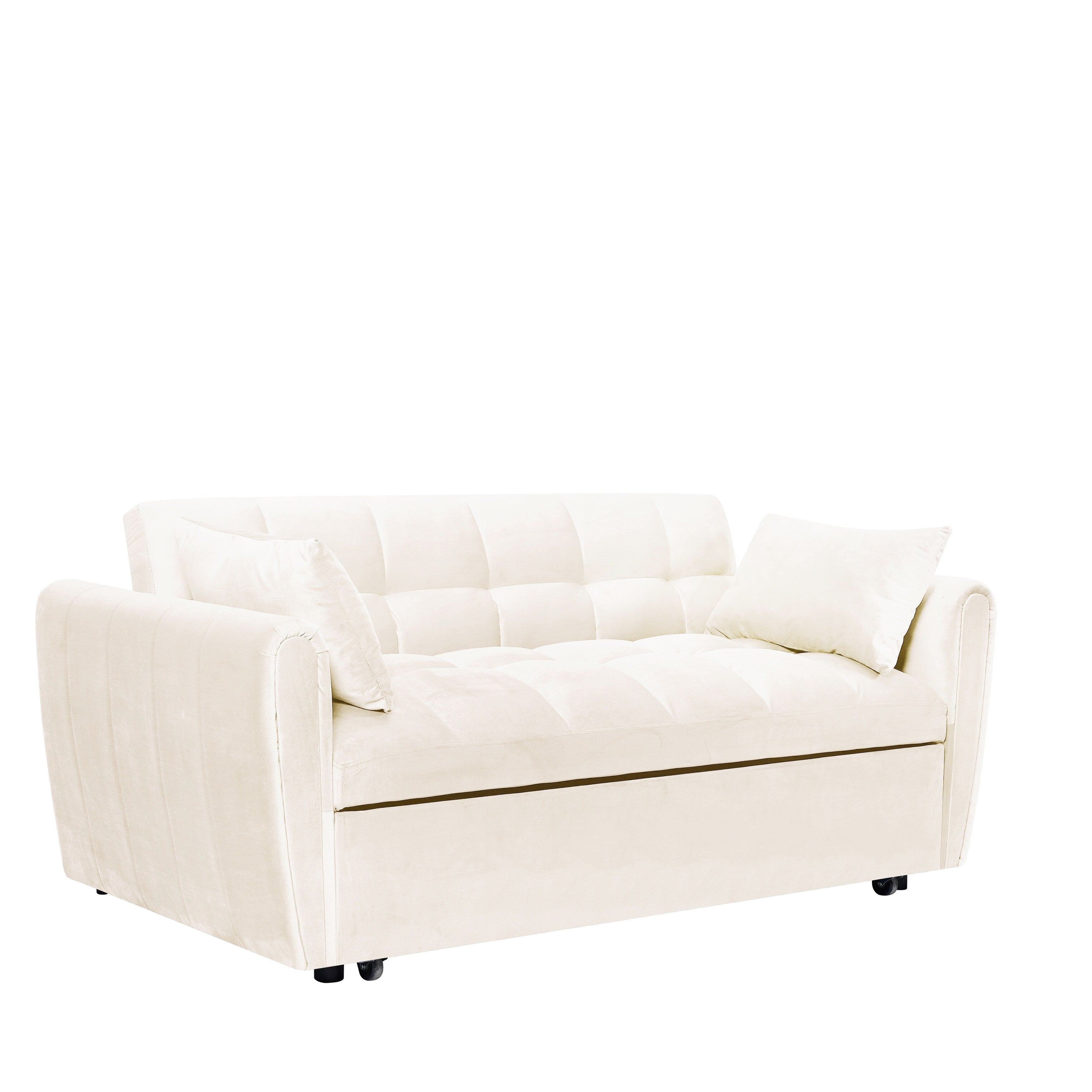 64,96 € Samt-Schlafsofa (3-in-1) mit verstellbarer Rückenlehne, Staufach und einer Tragkraft von 227 kg