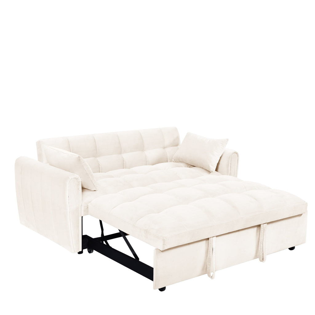 64,96 € Samt-Schlafsofa (3-in-1) mit verstellbarer Rückenlehne, Staufach und einer Tragkraft von 227 kg