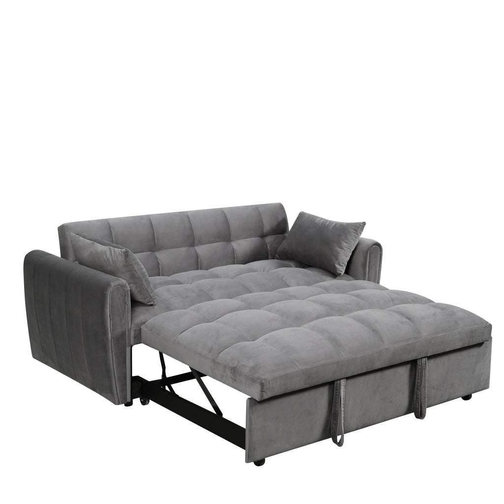 64,96 € Samt-Schlafsofa (3-in-1) mit verstellbarer Rückenlehne, Staufach und einer Tragkraft von 227 kg
