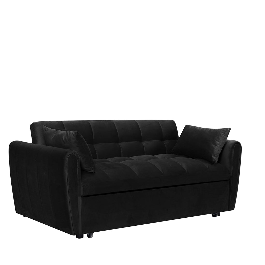 64,96 € Samt-Schlafsofa (3-in-1) mit verstellbarer Rückenlehne, Staufach und einer Tragkraft von 227 kg