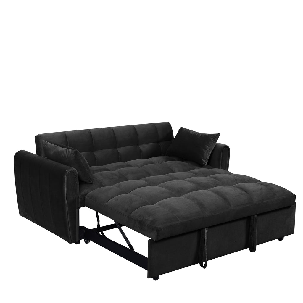 64,96 € Samt-Schlafsofa (3-in-1) mit verstellbarer Rückenlehne, Staufach und einer Tragkraft von 227 kg