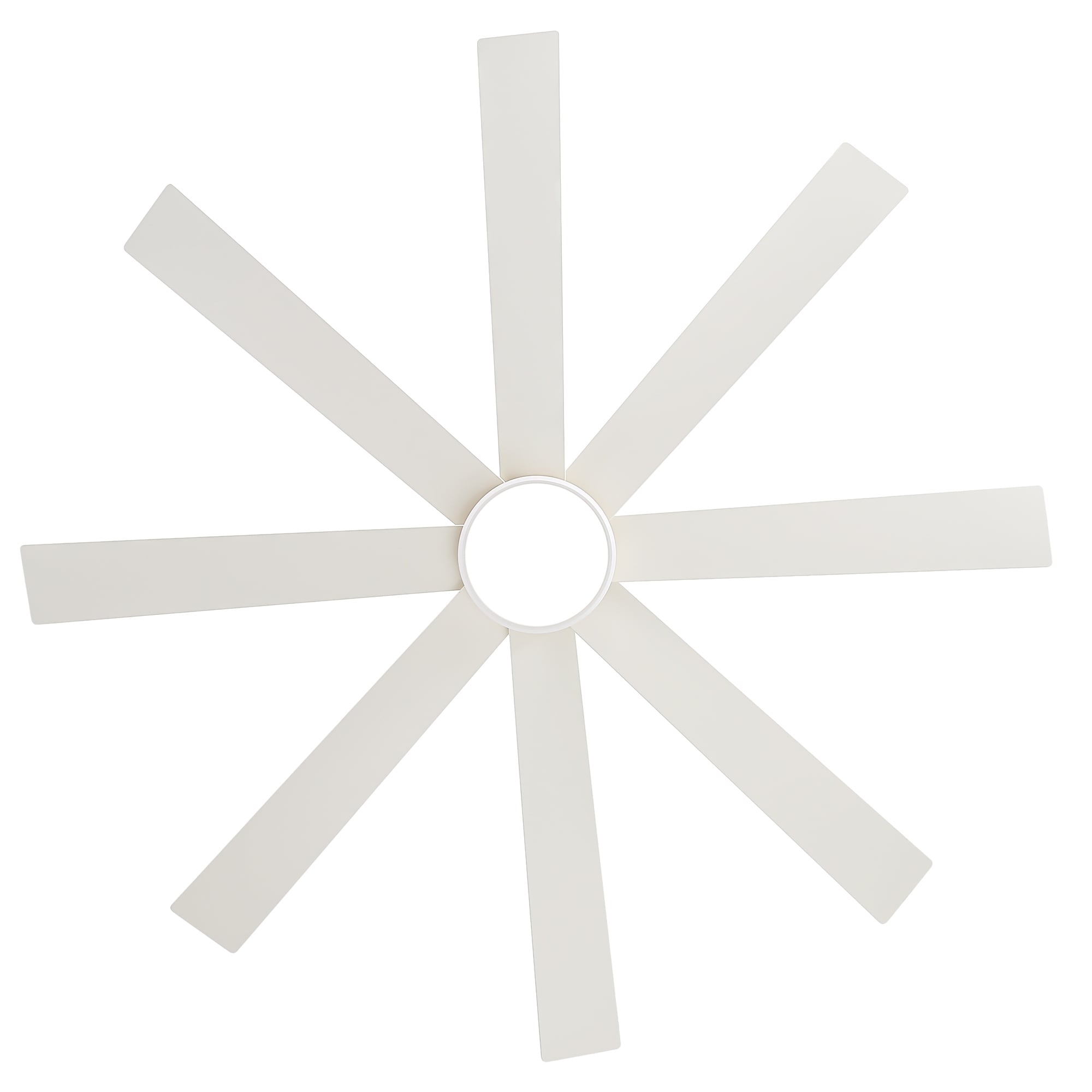 65 Zoll großer, schwarzer LED-Deckenventilator mit 8 Flügeln, Licht und Fernbedienung