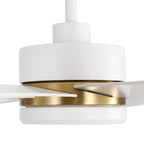 65 Zoll großer, schwarzer LED-Deckenventilator mit 8 Flügeln, Licht und Fernbedienung