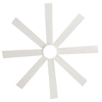 65 Zoll großer, schwarzer LED-Deckenventilator mit 8 Flügeln, Licht und Fernbedienung