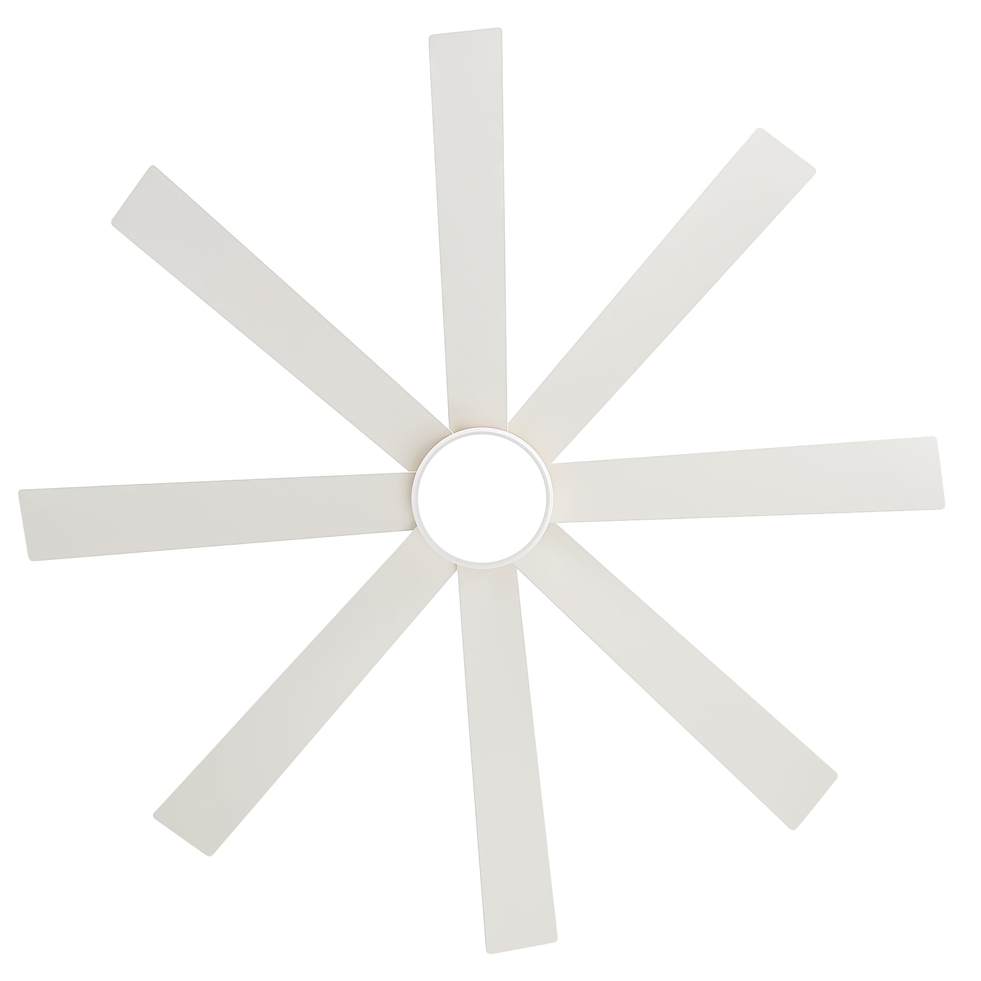 65 Zoll großer, schwarzer LED-Deckenventilator mit 8 Flügeln, Licht und Fernbedienung