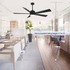 Breezary 65/52/42 5-Blatt-LED-Deckenventilator mit Beleuchtung und Fernbedienung