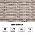 7-teiliges rundes Essset aus Rattan-Geflecht für den Außenbereich mit Kissen von Moda Furnishings