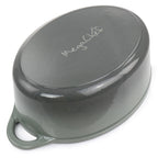 7-Quart-Oval-Auflaufform aus emailliertem Gusseisen in der Farbe Storm Cloud