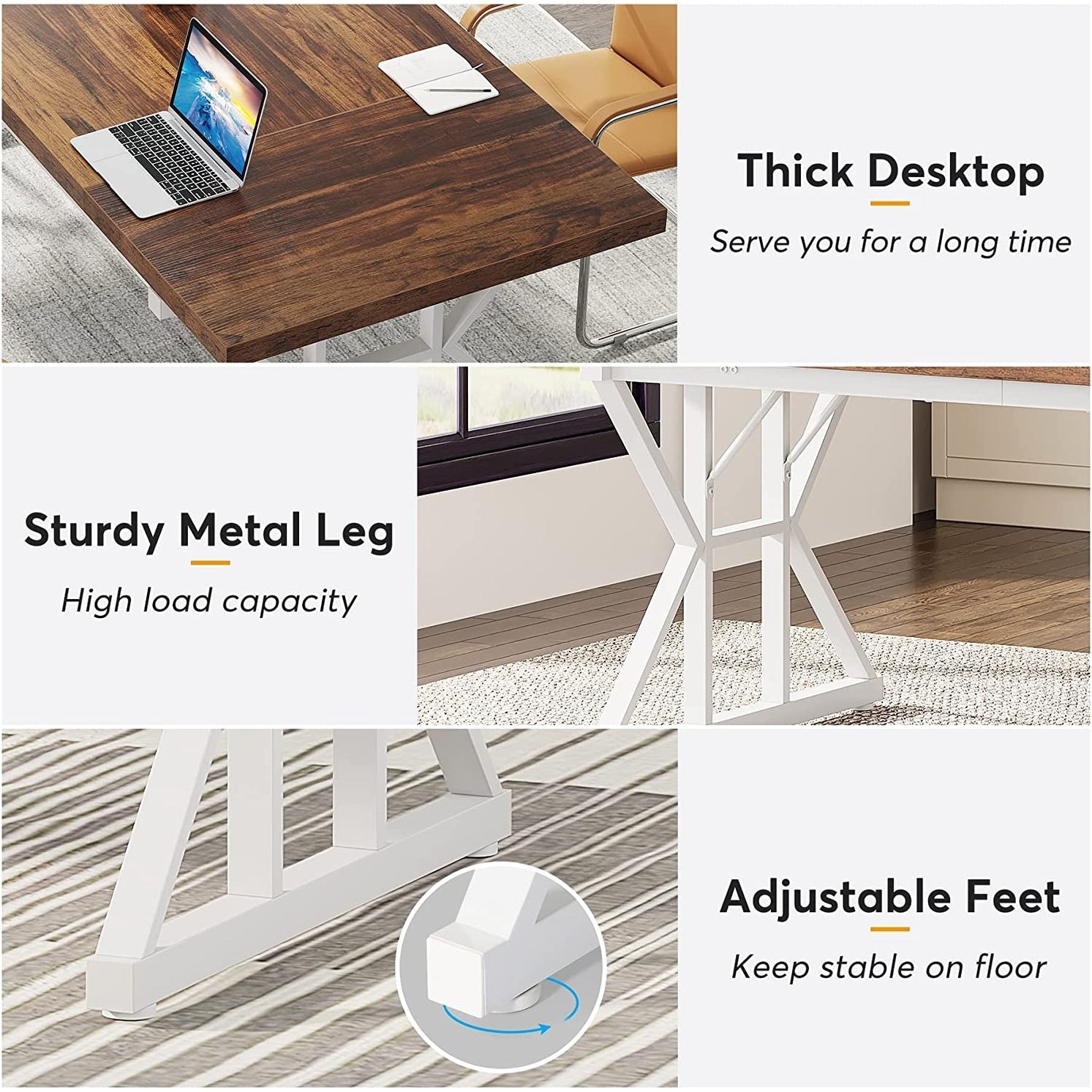 70,8-Zoll-Chefschreibtisch, großer Computerarbeitsplatz