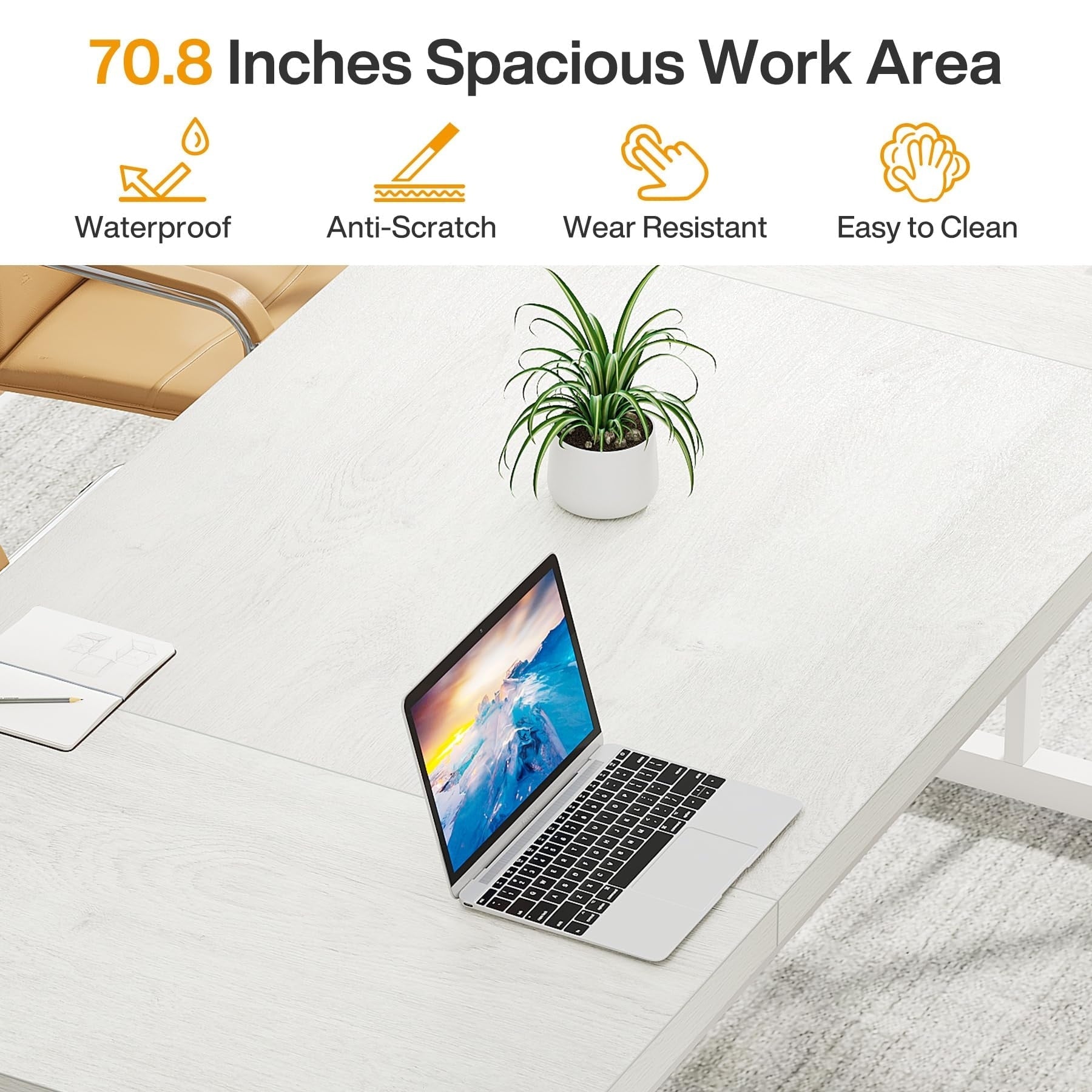 70,8-Zoll-Chefschreibtisch, großer Computerarbeitsplatz