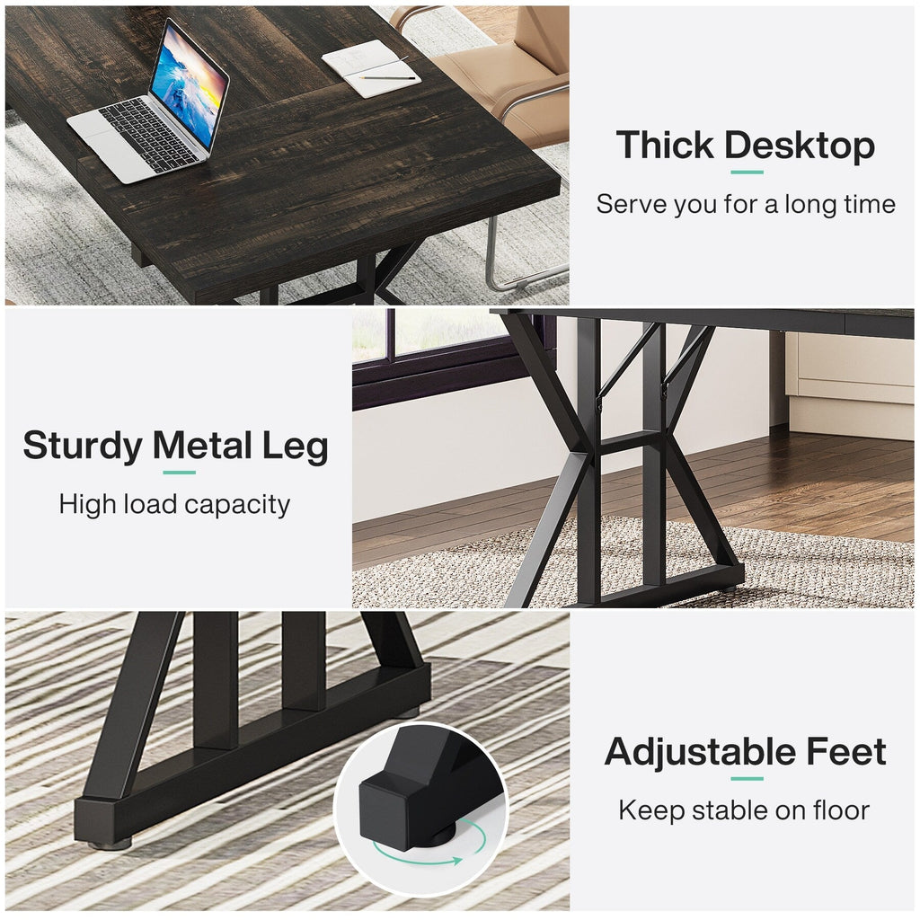 70,8-Zoll-Chefschreibtisch, großer Computerarbeitsplatz