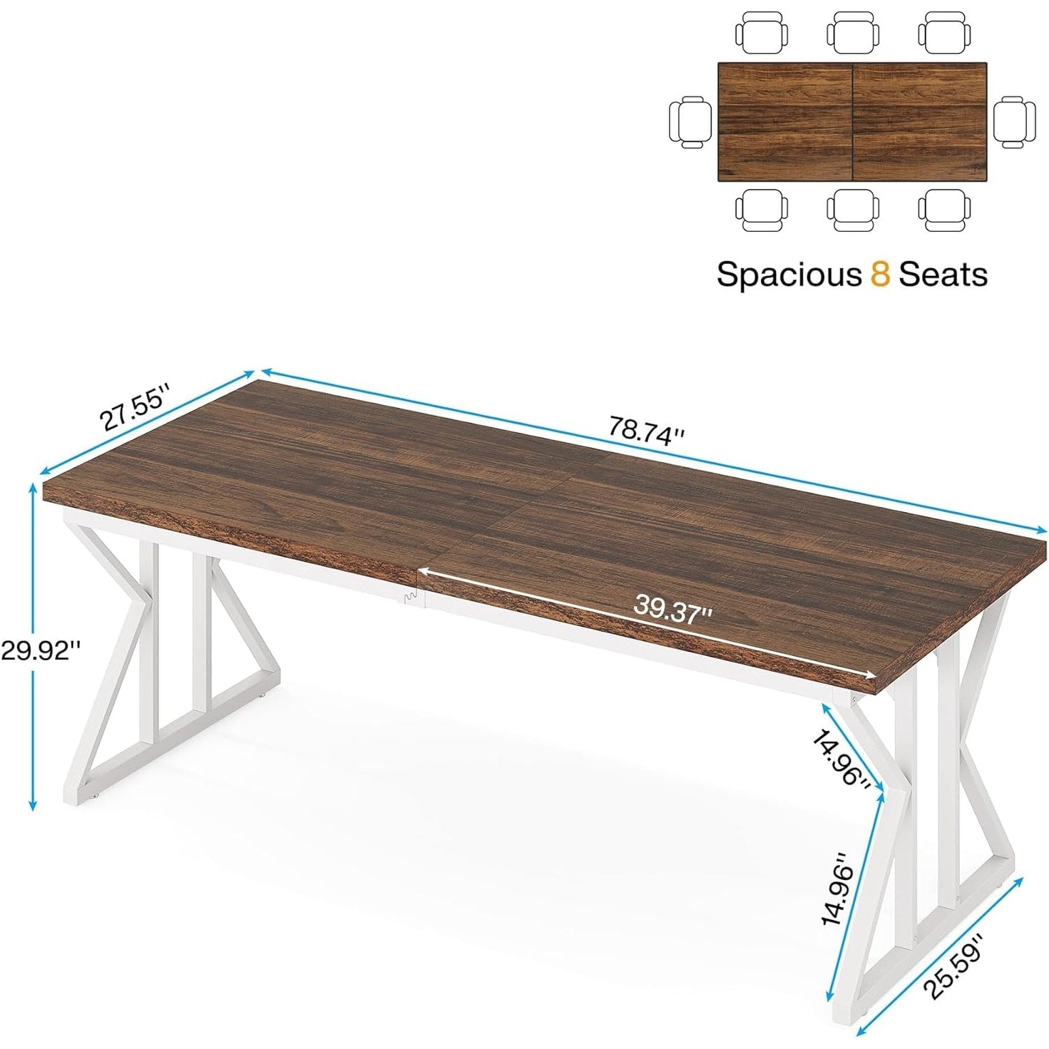 70,8-Zoll-Chefschreibtisch, großer Computerarbeitsplatz