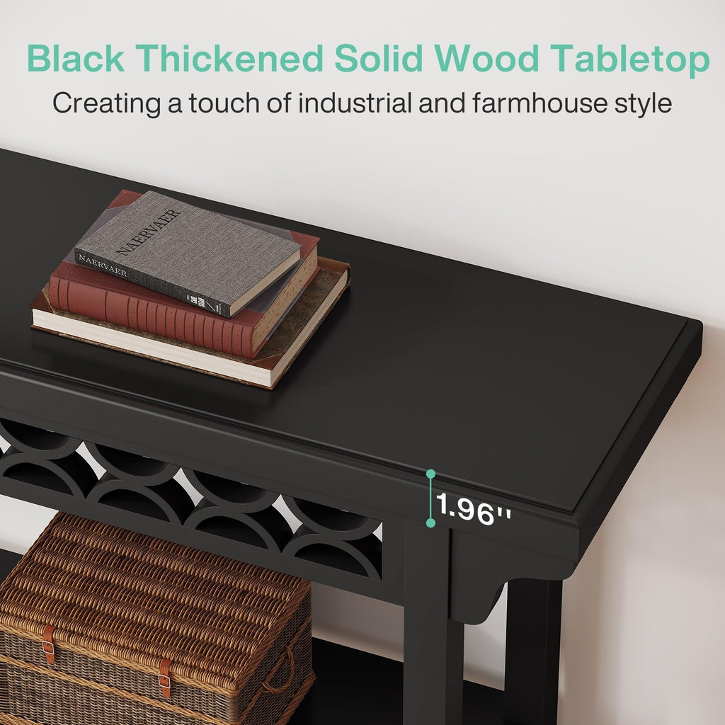 70,8 Zoll langer Konsolentisch aus Massivholz im Landhausstil, Sofatisch