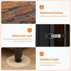 70,86'' Hundebox-Möbelstück für große Rassen, TV-Ständer mit Kissen und Doppelfächern (ohne Kissen)