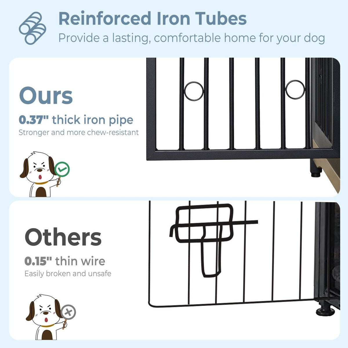 70,86'' Hundebox-Möbelstück für große Rassen, TV-Ständer mit Kissen und Doppelfächern (ohne Kissen)