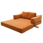 70,87 Gepolstertes Schlafsofa, ausziehbarer Sessel, bequemes Sofa für Wohnzimmer und Schlafzimmer, Chenille-Stoff