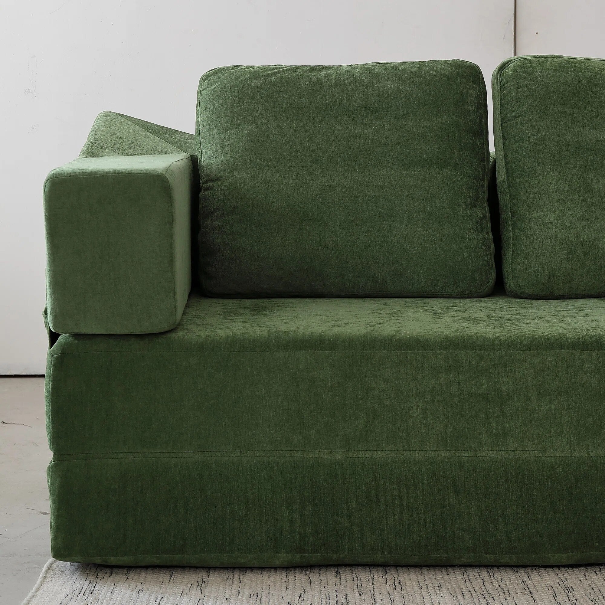 70,87 Gepolstertes Schlafsofa, ausziehbarer Sessel, bequemes Sofa für Wohnzimmer und Schlafzimmer, Chenille-Stoff