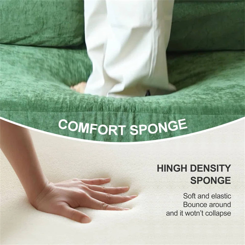 70,87 Gepolstertes Schlafsofa, ausziehbarer Sessel, bequemes Sofa für Wohnzimmer und Schlafzimmer, Chenille-Stoff