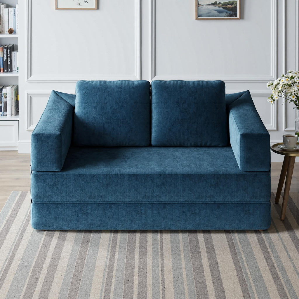 70,87 Gepolstertes Schlafsofa, ausziehbarer Sessel, bequemes Sofa für Wohnzimmer und Schlafzimmer, Chenille-Stoff