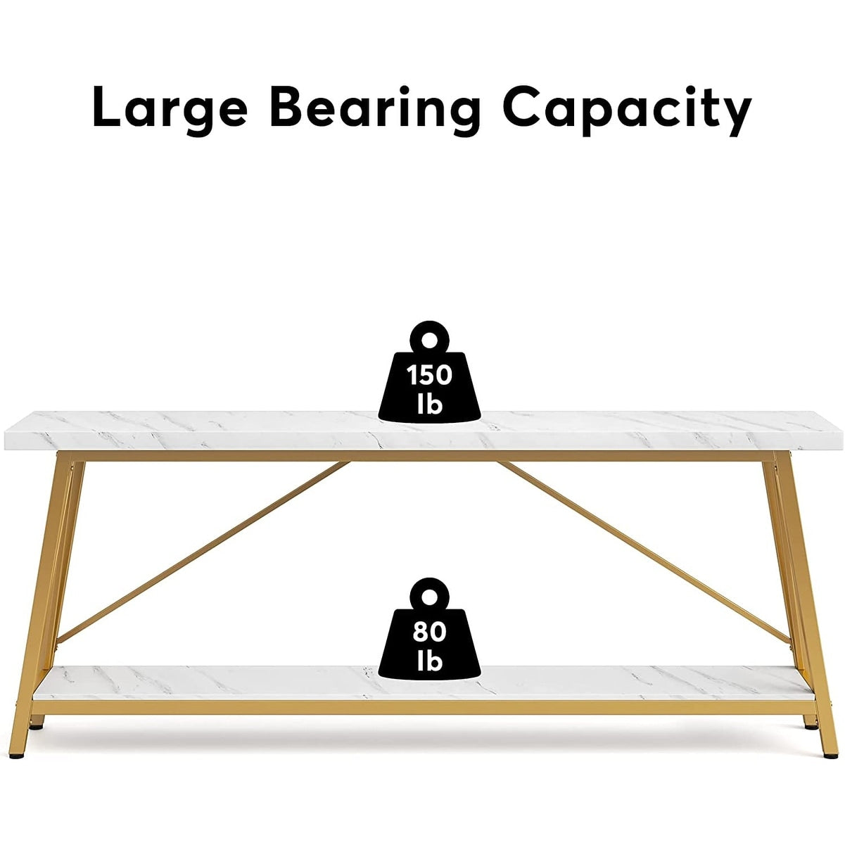 70,9 Zoll extra langer Sofatisch, industrieller Eingangskonsolentisch