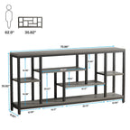 70,9 Zoll (180 cm) hoher Konsolentisch mit Stauraum, 3-stufiger Eingangstisch für Flur