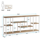 70,9 Zoll (180 cm) hoher Konsolentisch mit Stauraum, 3-stufiger Eingangstisch für Flur
