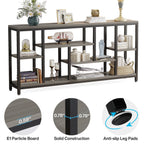 70,9 Zoll (180 cm) hoher Konsolentisch mit Stauraum, 3-stufiger Eingangstisch für Flur