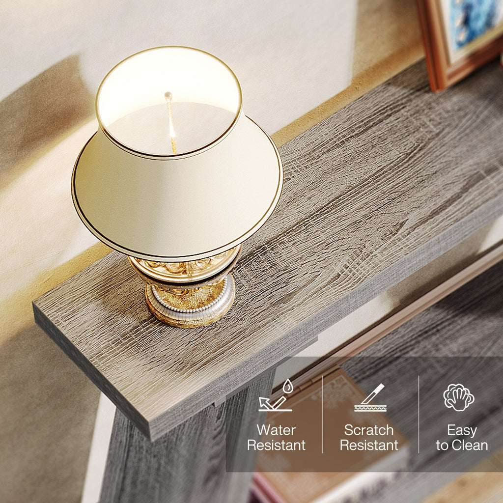 70,9 Zoll langer Konsolentisch aus rustikalem Holz mit Ablagefläche