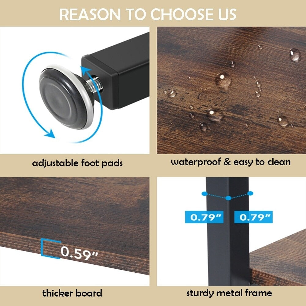 Industrielles Bücherregal 71, 6-stöckiges Bücherregal aus rustikalem braunem Holz, offene Bücherregale