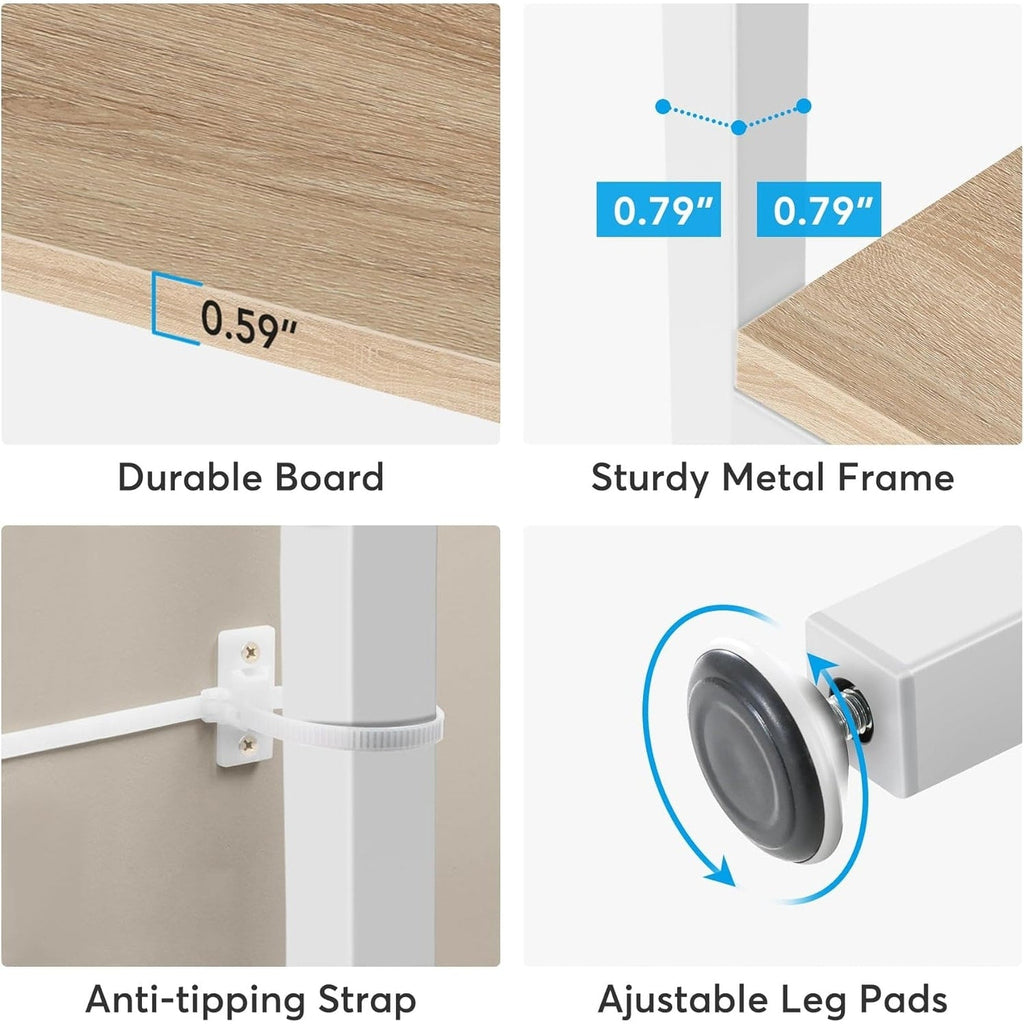 Industrielles Bücherregal 71, 6-stöckiges Bücherregal aus rustikalem braunem Holz, offene Bücherregale