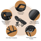 73 Verstellbare Massageliege für Schönheitssalons, Spas und Tattoo-Studios mit Hocker