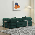78,8 Zoll (200 cm) langes modulares Ecksofa, wandelbares Pudding-Block-Sofa, freistehendes Schlafsofa mit Armlehnen