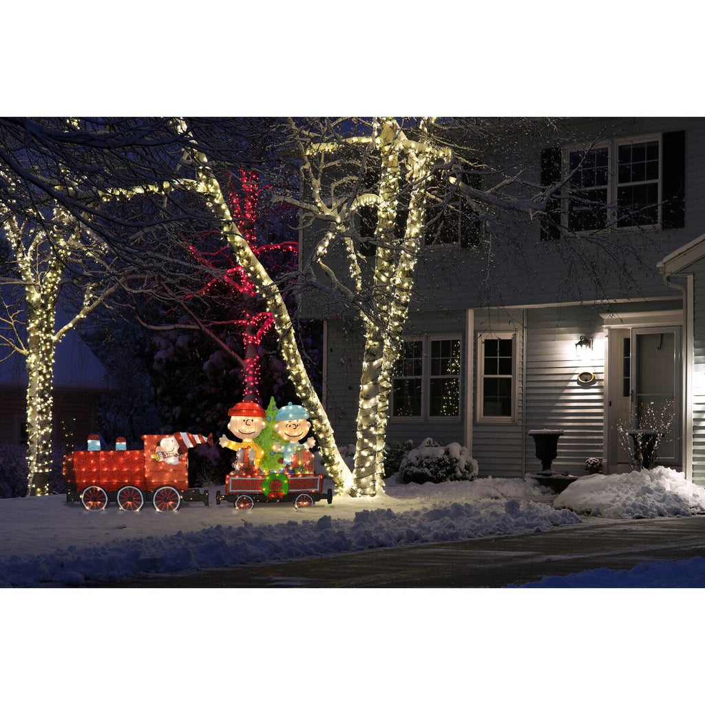 79 Peanuts LED-beleuchtete 2D-Gartendekoration, 2-teiliges Zugset