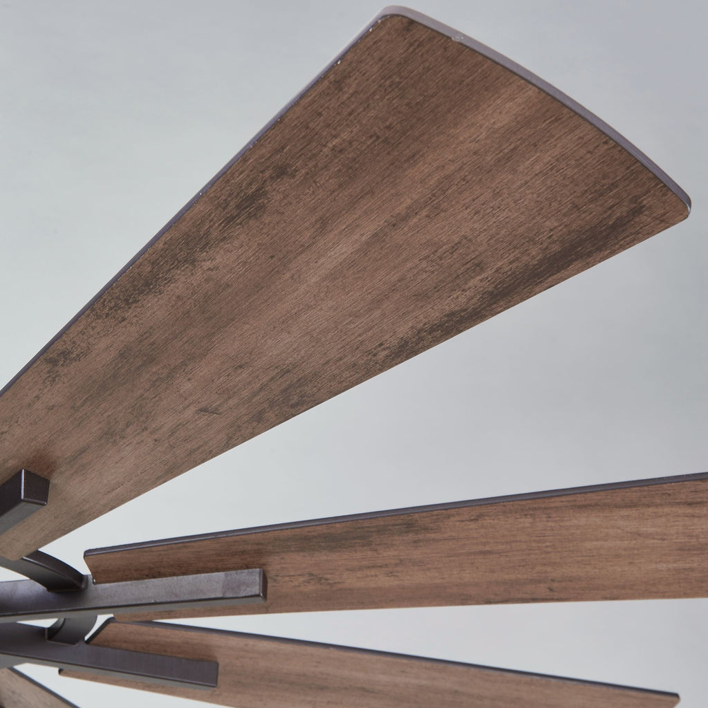 Großer Deckenventilator in Windmühlenform, 60 Zoll, in geölter Bronzeoptik, mit Licht und Fernbedienung – 60 Zoll