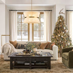 Moderner, großer 8-flammiger Boho-Kronleuchter in Trommelform, 61 cm (24 Zoll), handgewebter Stoff-Sanduhr-Kronleuchter in Gold/Schwarz für Ess-/Wohnzimmer