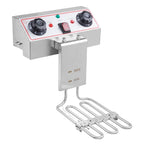 8,5-Quart-Edelstahl-Fritteuse mit Wasserhahn, Einzelbehälter, max. 1700 W, mit großem Griff