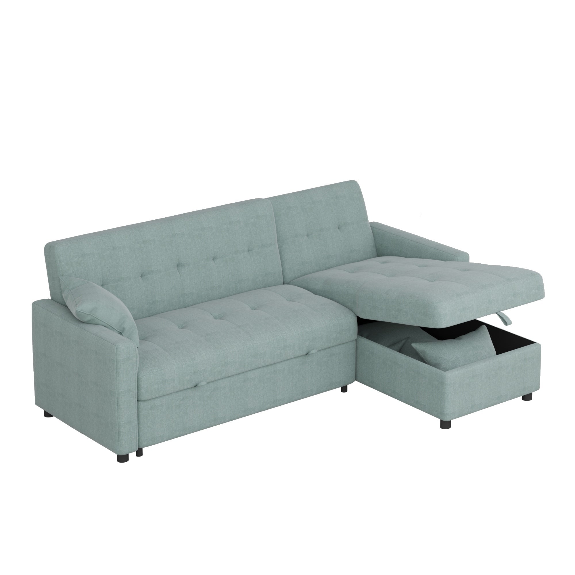 82 Zoll breites, wendbares Schlafsofa mit Chaiselongue