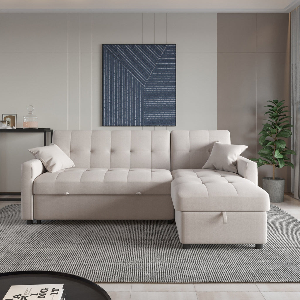 82 Zoll breites, wendbares Schlafsofa mit Chaiselongue