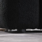 84,3 cm großes, luxuriöses Bouclé-Sofa, 3-Sitzer, mit Marshmallow-Polsterung, 2 quadratischen Zierkissen und quadratischen Armlehnen