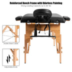 84''L Tragbare Massageliege, verstellbare Gesichts- und Tattooliege mit Tragegriff