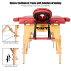 84''L Tragbare Massageliege, verstellbare Gesichts- und Tattooliege mit Tragegriff