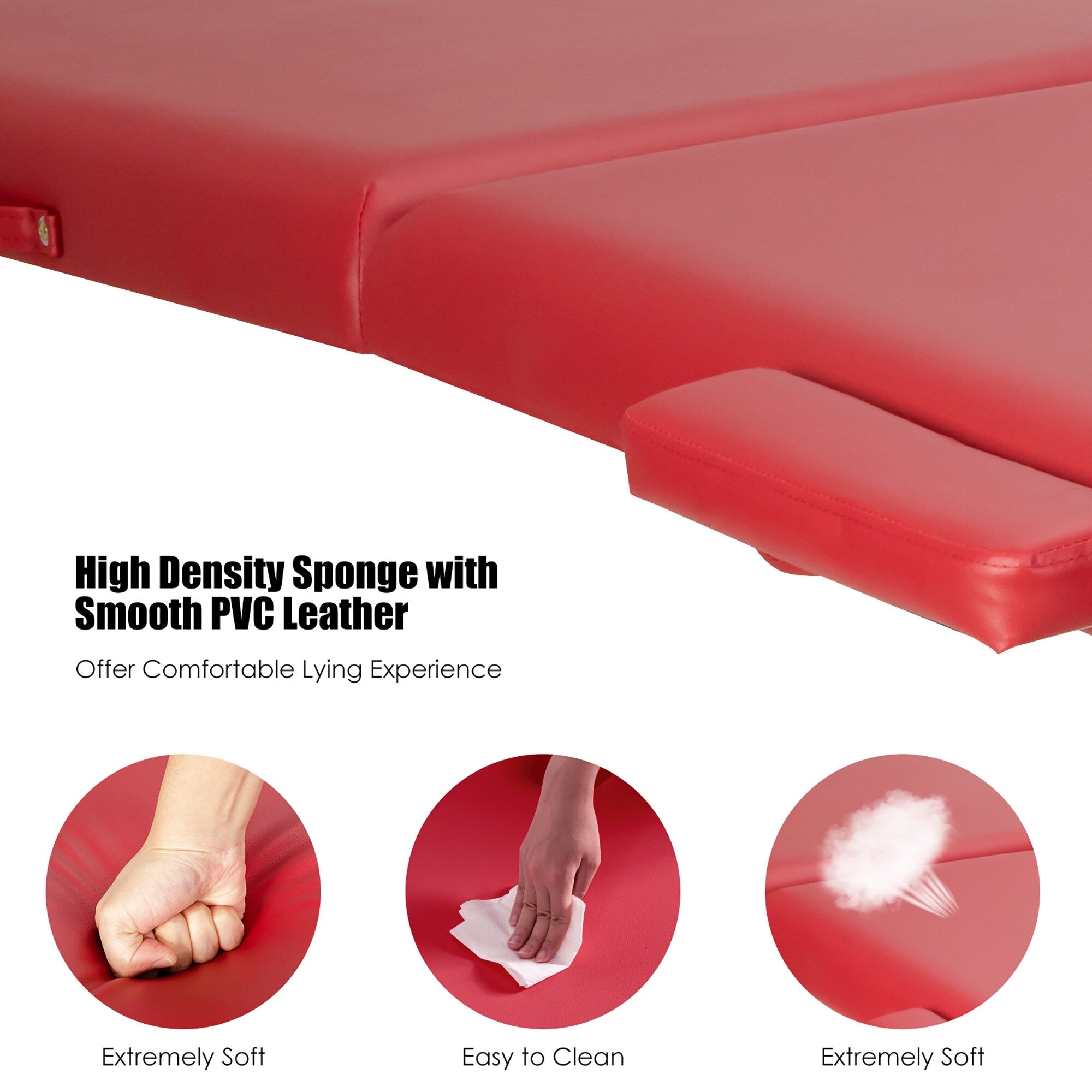 84''L Tragbare Massageliege, verstellbare Gesichts- und Tattooliege mit Tragegriff