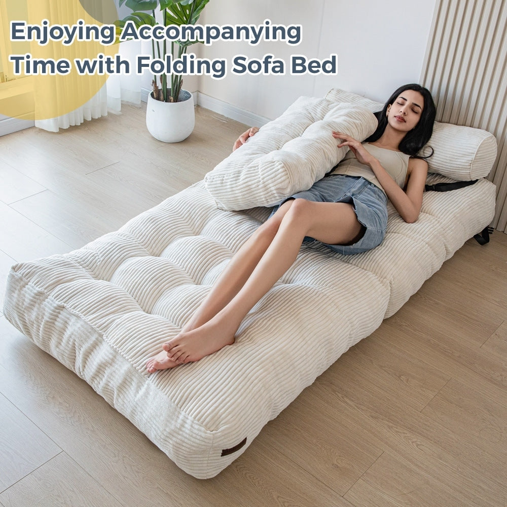 8 Cord-Klappsofa-Schlafsofa, Einzelbett