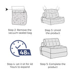 8 Cord-Klappsofa-Schlafsofa, Einzelbett