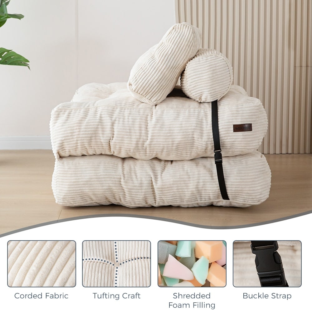 8 Cord-Klappsofa-Schlafsofa, Einzelbett