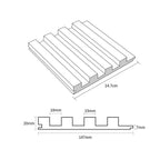 93 Zoll x 6 Zoll x 0,8 Zoll Massivholz-Wandverkleidungsbrett – 3-teilig + 1-teilige Endleiste