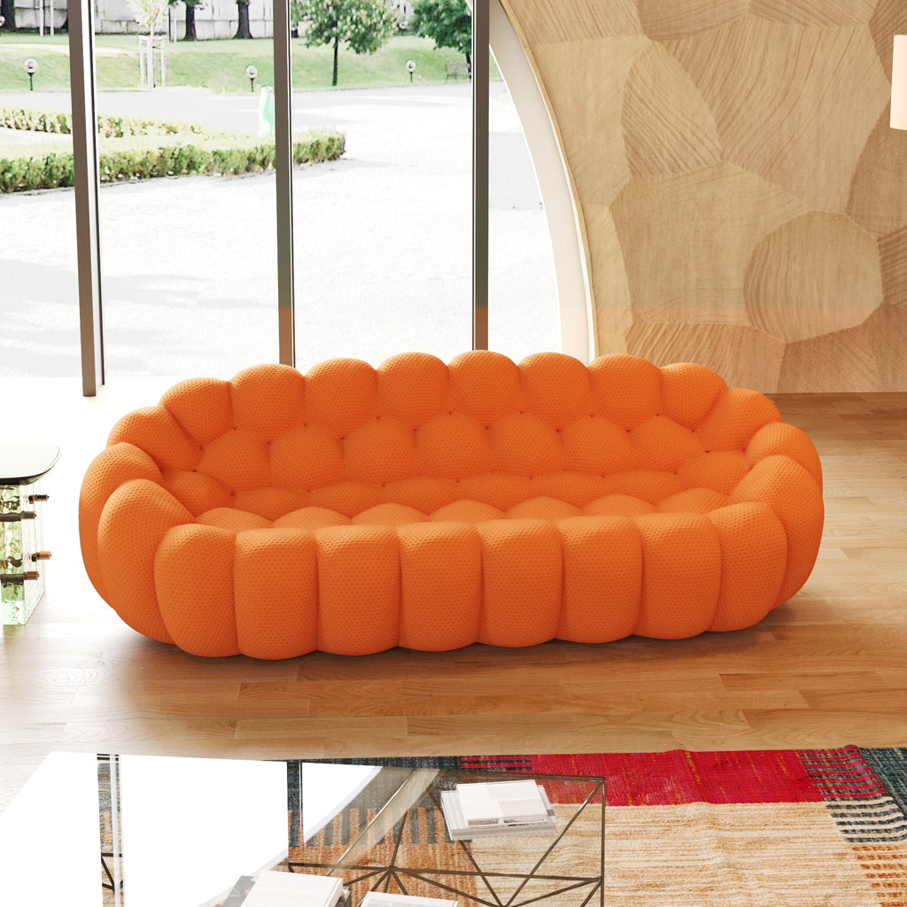 Modernes Bubble-Sofa (250 cm) mit 3D-Wabenform, 98,43 Zoll (250 cm), bequeme Liegefläche