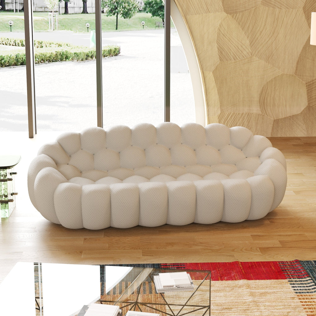 Modernes Bubble-Sofa (250 cm) mit 3D-Wabenform, 98,43 Zoll (250 cm), bequeme Liegefläche