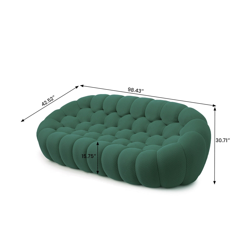Modernes Bubble-Sofa (250 cm) mit 3D-Wabenform, 98,43 Zoll (250 cm), bequeme Liegefläche